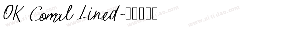 OK Corral Lined字体转换